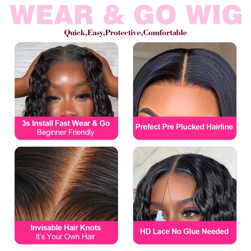 Reshine Bleached Knots Kinky Curly Wear Go Glueless Human Hair Wigs Pre-Cut HD Lace Wigs