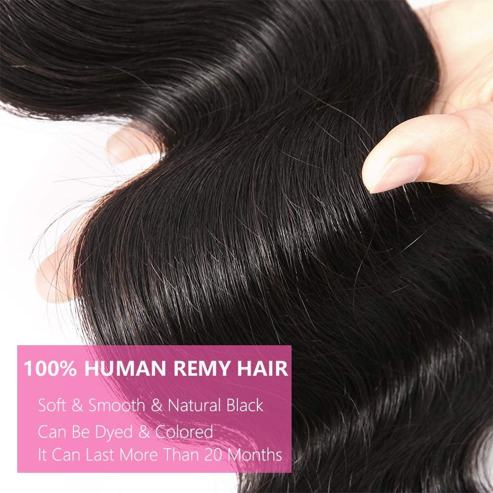 10A Body Wave 1 Bundle Brazilian Virgin Human Hair Bundles 100% Unprocessed Virgin Hair Single Bundles Body Wave Weave(28 Inch)