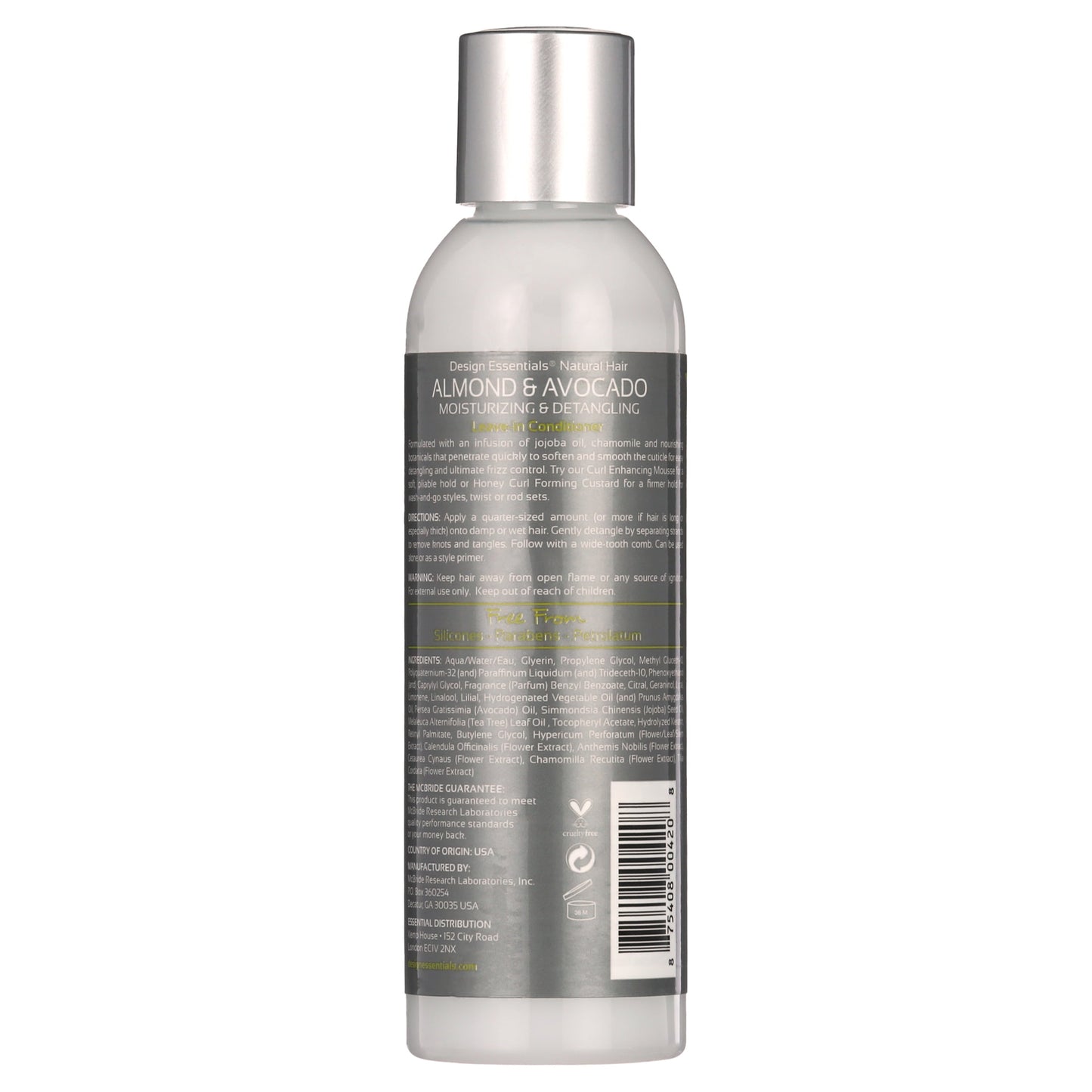 Almond Avocado Moisturizing Leave in Conditioner 6Oz., Unisex