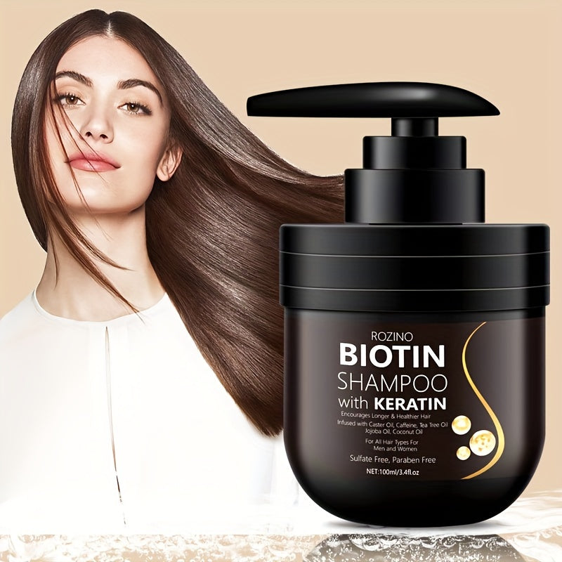 Biotin Shampoo With Keartin, Contains Biotin Keratin, Deep Conditioning Care Hair, Oil Control, Moisturizing, Refreshing And Not Sticky