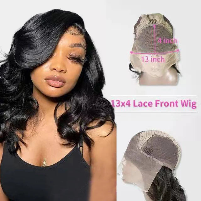 Body Wave Short Bob Lace Front Human Hair Wigs 13x4 Body Wave Frontal Wig For Black Women Remy Brazilian 4x4 Hd Lace Closure Wig