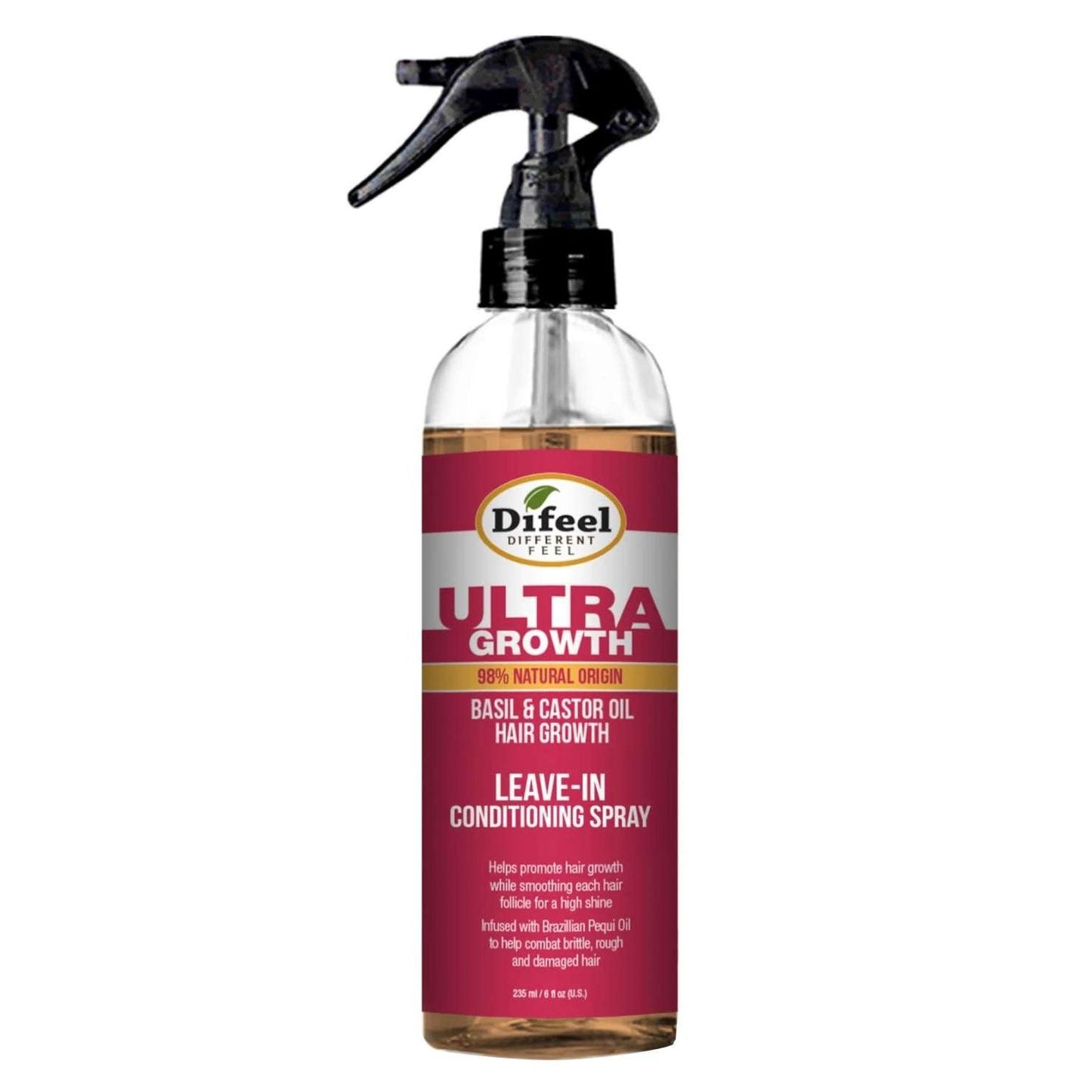 Sunflower Difeel Ultra Growth Leave In Conditioning Spray With Basil Castor Oil 6 Oz