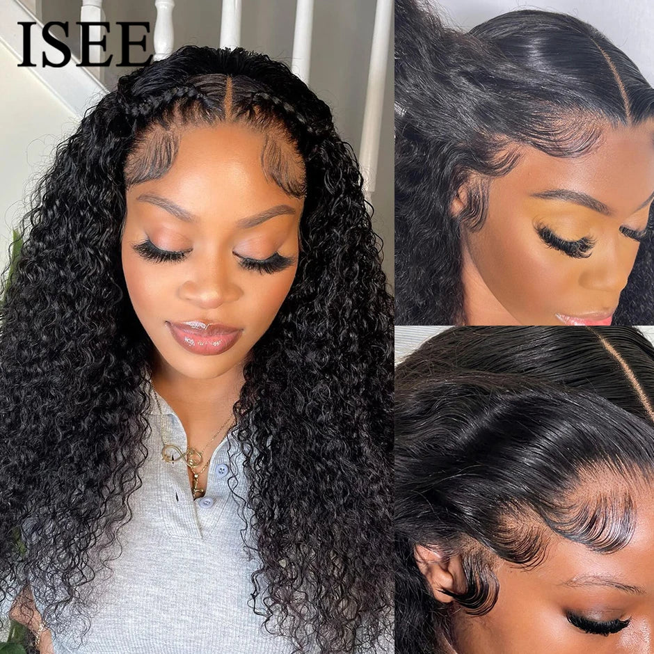 Water Wave Lace Closure Wigs ISEE HAIR Water Wave 4X4 Lace Closure Wigs For Women Mongolian Water Wave 13x4 Lace Front Wigs