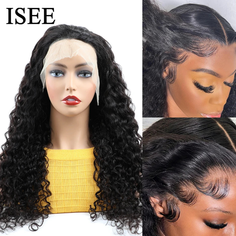 Water Wave Lace Closure Wigs ISEE HAIR Water Wave 4X4 Lace Closure Wigs For Women Mongolian Water Wave 13x4 Lace Front Wigs