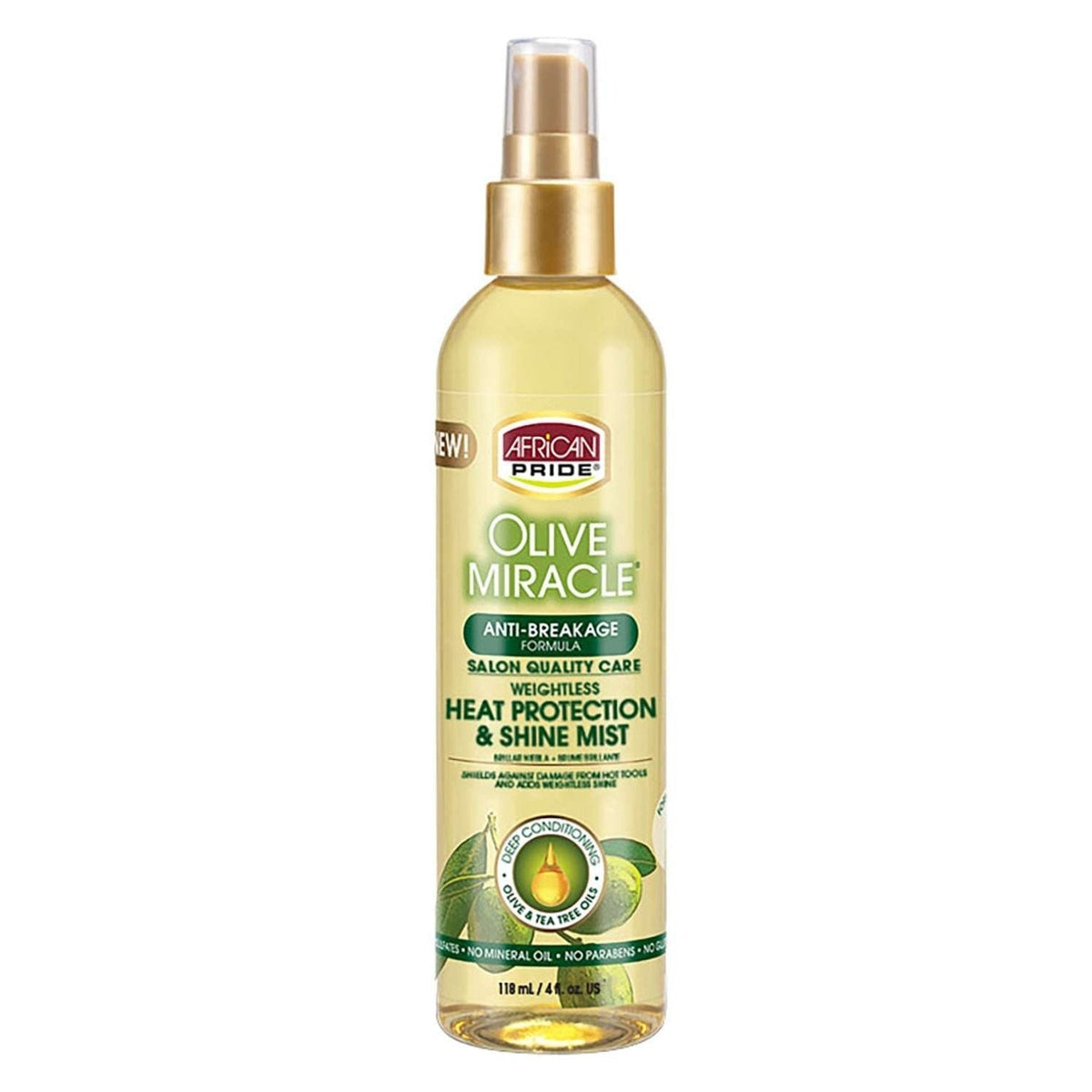 African Pride Olive Miracle Weightless Heat Protection Shine Mist