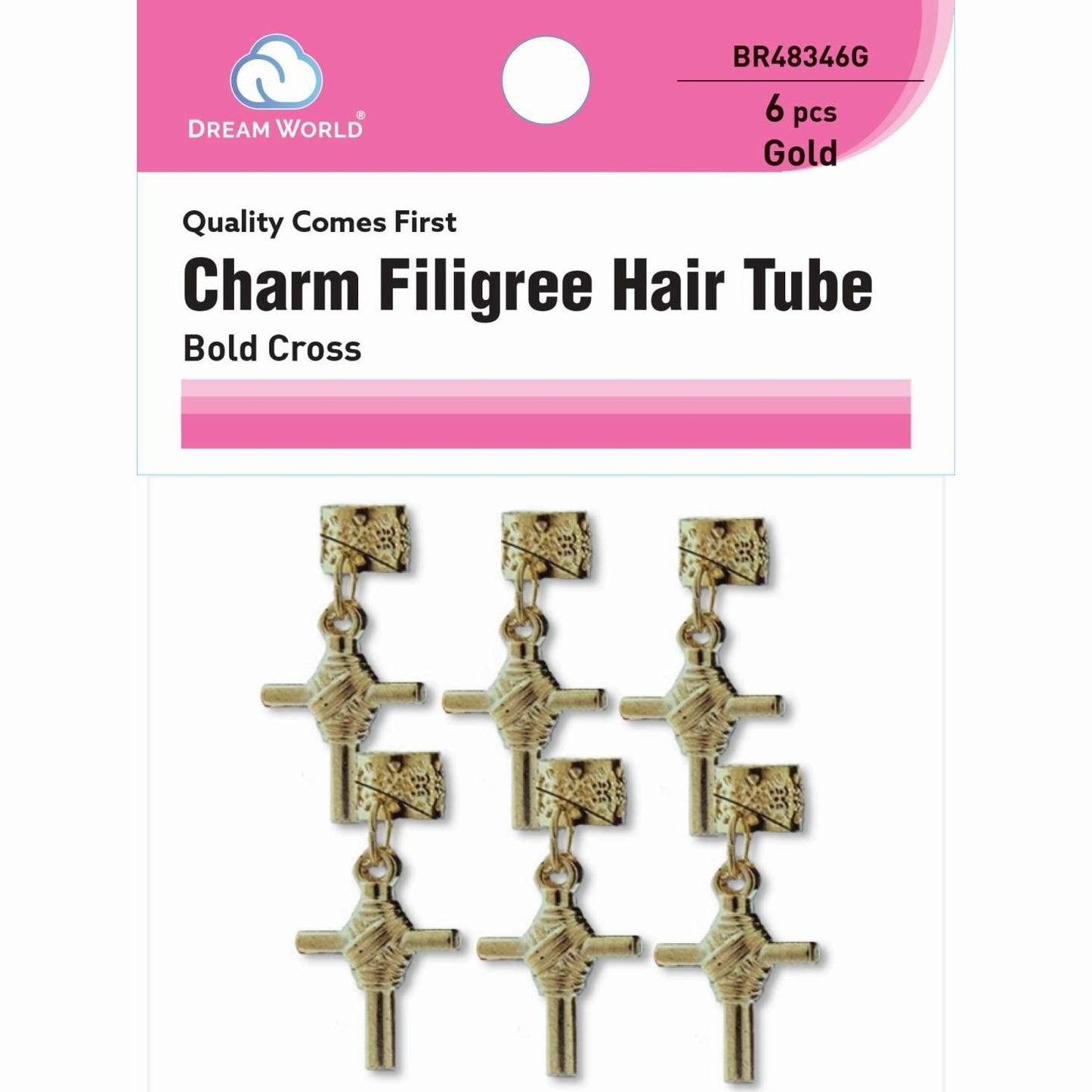 Brittny Hair Accessories Pendant Tube Bold Cross