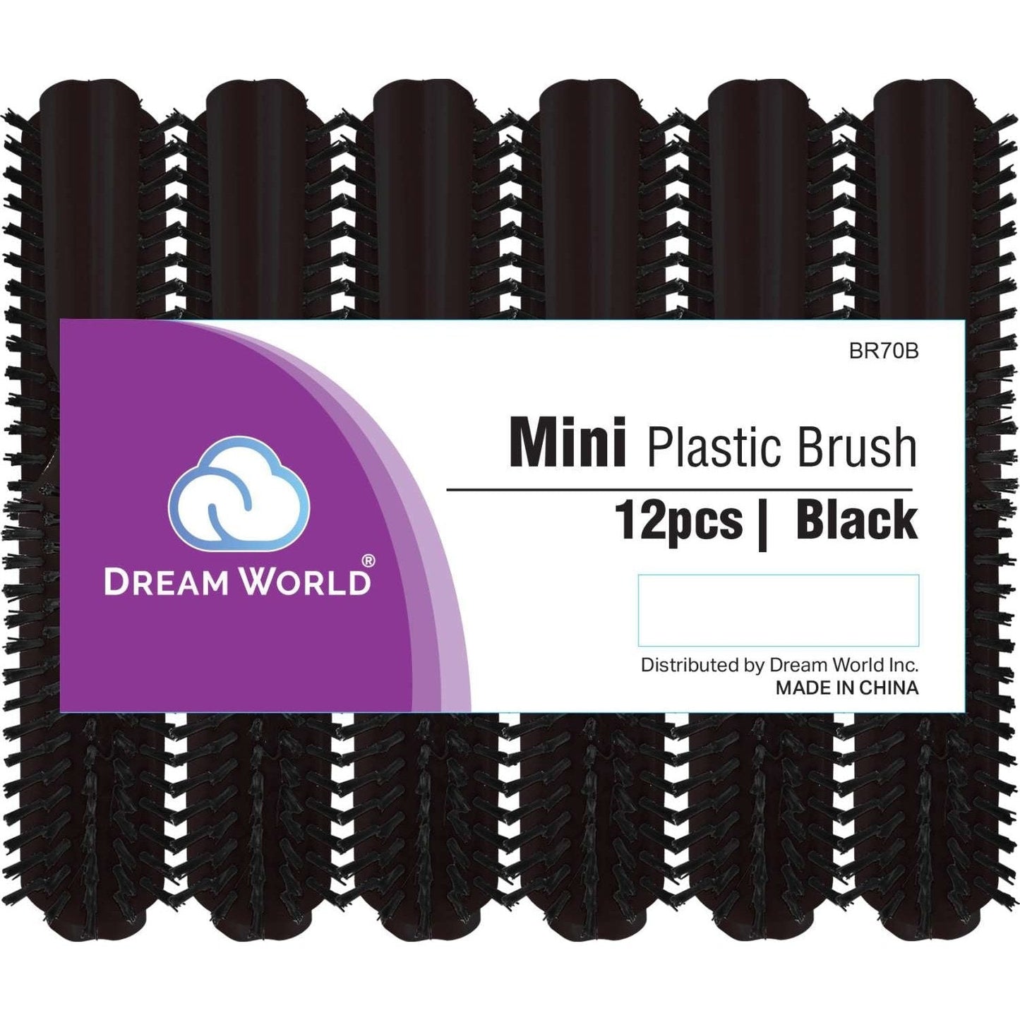Brittny Plastic L-70 Mini Brush Black