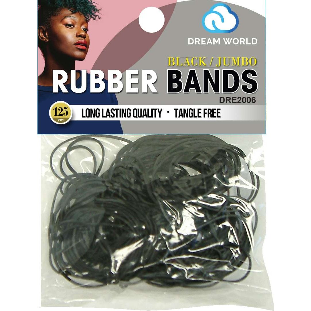 Dream Rubber Bands 125Ct Jumbo Black