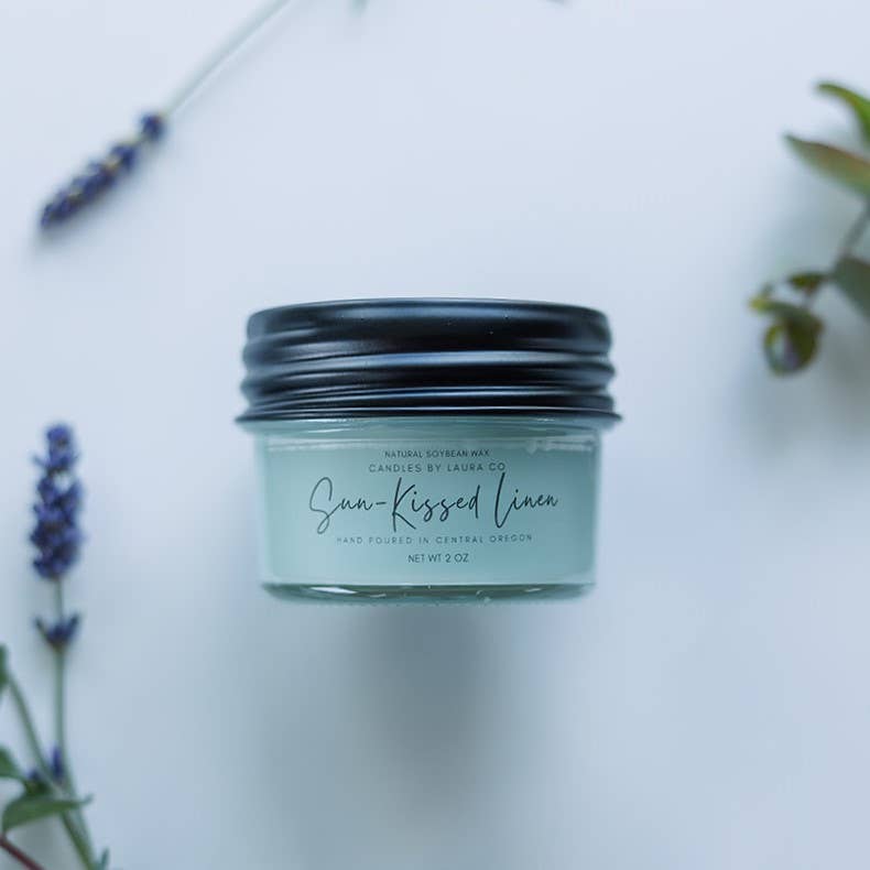 Sunkissed Linen Soy Jar Candle: 8 oz