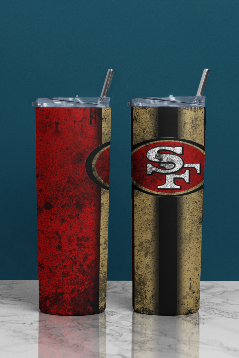 49ers Grunge Tumbler 20 oz