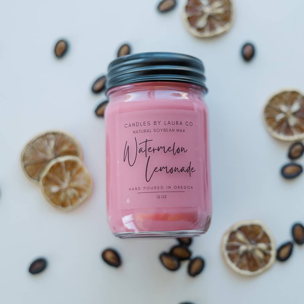 Watermelon Lemonade Soy Jar Candle: 4 oz