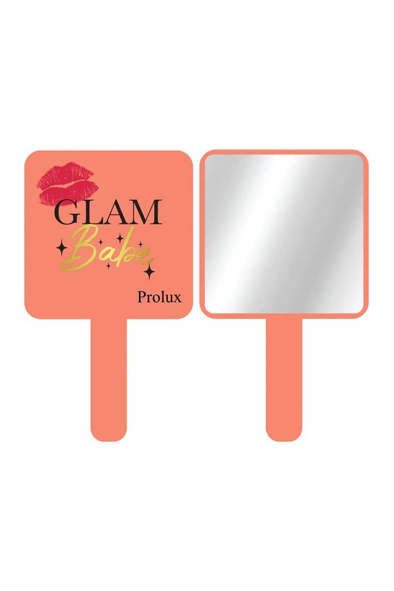 Prolux M-623 Peach Glam Babe Hand Mirror - 6pc