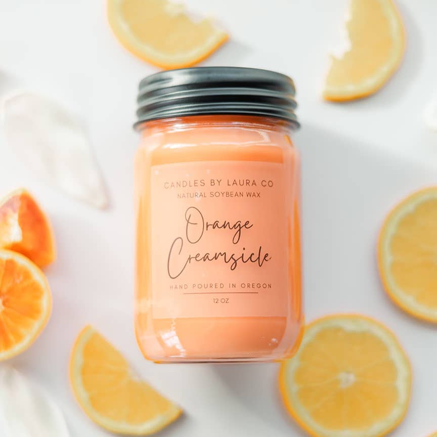 Orange Creamsicle Soy Jar Candle: 8 oz