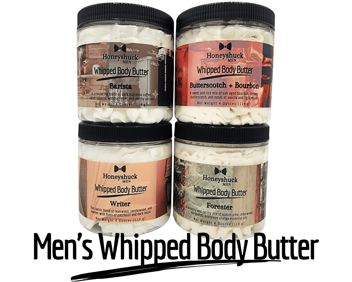 8 oz Jar Men's Whipped Body Butter | Choice of Scent