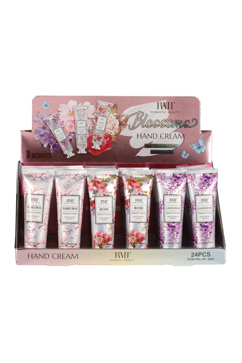 Romantic Beauty HC-3801 Blossoms Hand Cream - 24pc