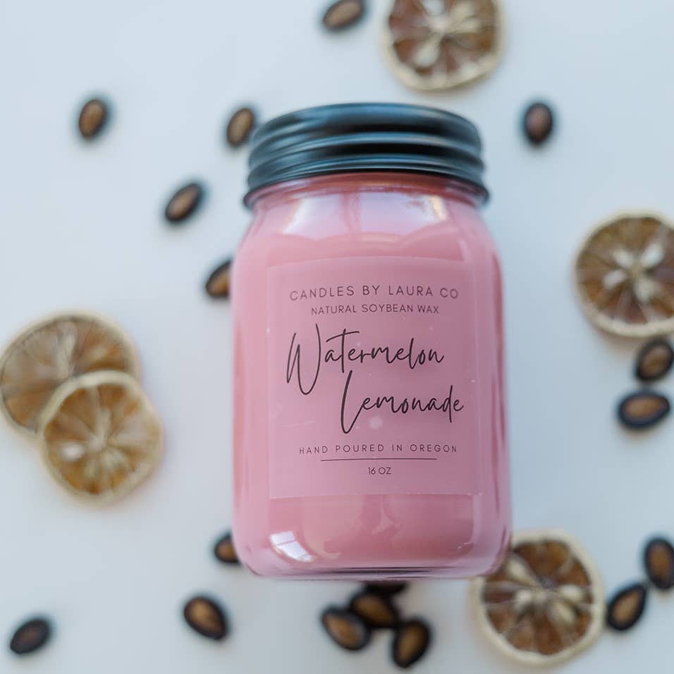 Watermelon Lemonade Soy Jar Candle: 4 oz
