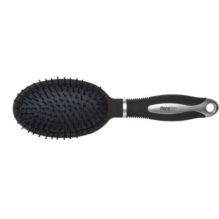 Diane 9-Row Oval Paddle Black and Silver Collection