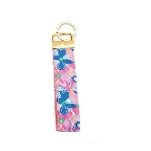 Mary Square Color Me Happy Pink Floral 6 inch Canvas Novelty Keychain