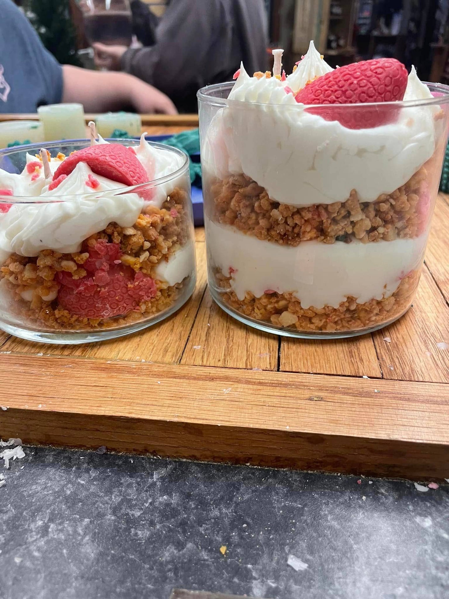 Strawberry Cheesecake Dessert Candle
