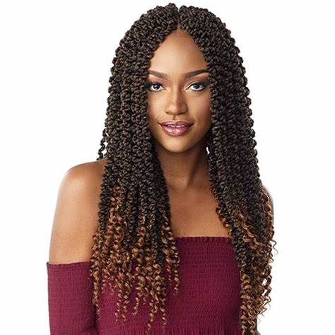 Sensationnel Lulutress 3X 3D Passion Twist 18 Braid Crochet Hair Flame Resistant Synthetic Fiber