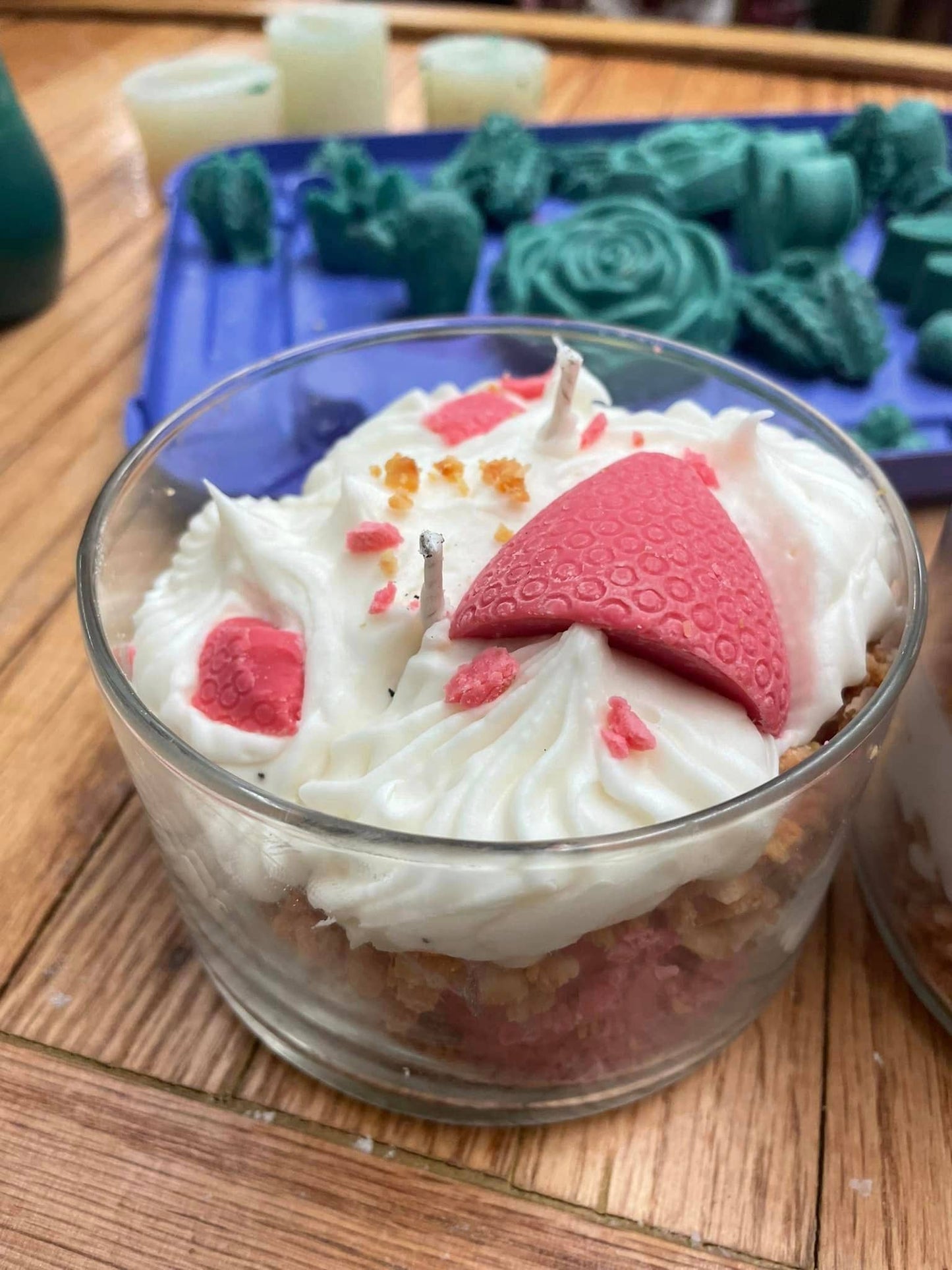 Strawberry Cheesecake Dessert Candle