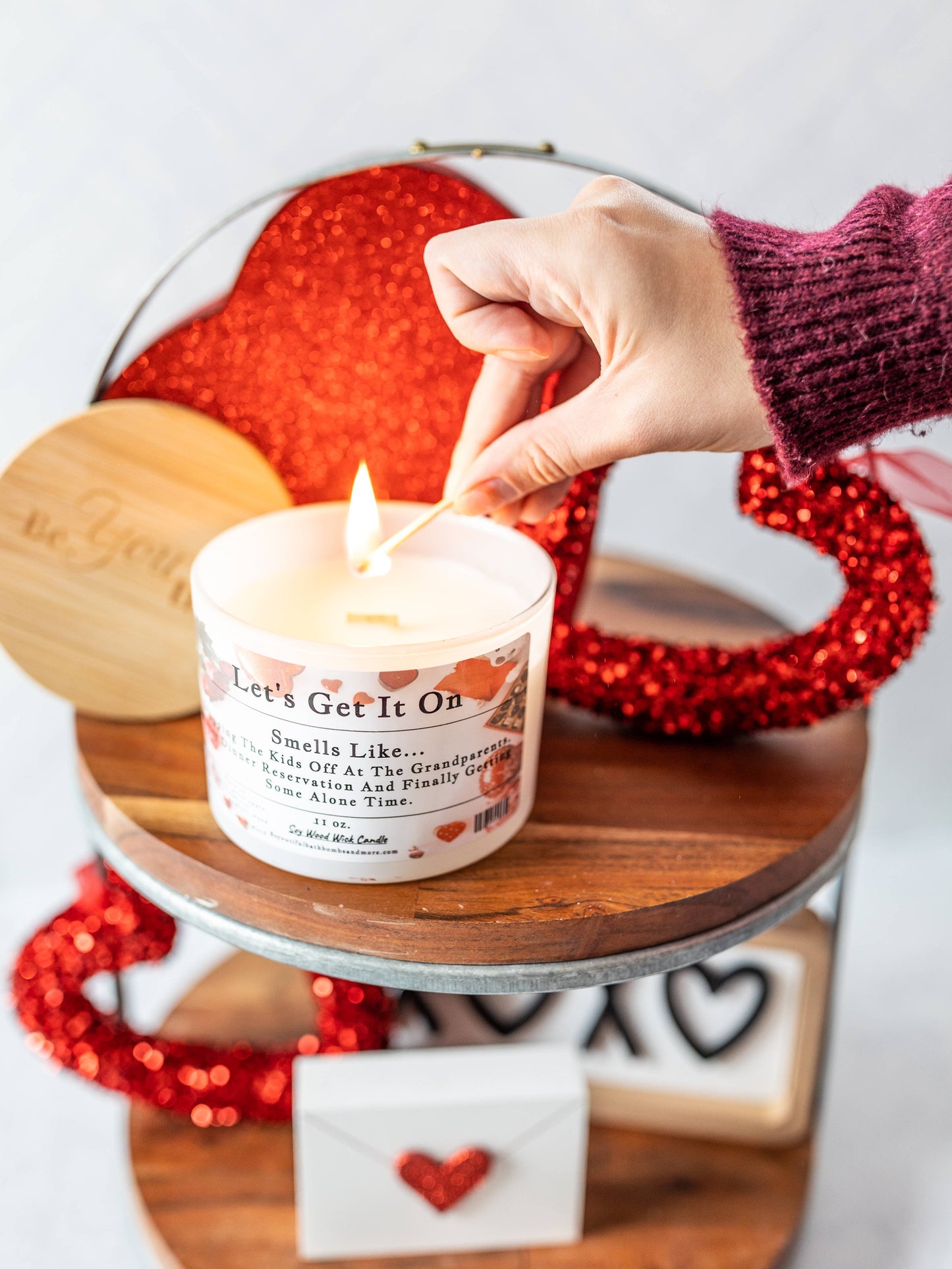 Let's Get It On Conversation Wood Wick Candle