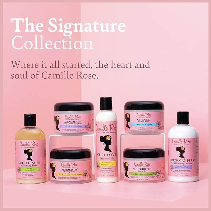 Camille Rose Fresh Curl Hair Styling Lotion & Detangler, with Avocado and Castor Oil, to Moisturize and Promote Hair Growth, for all Hair Types, 8 oz
