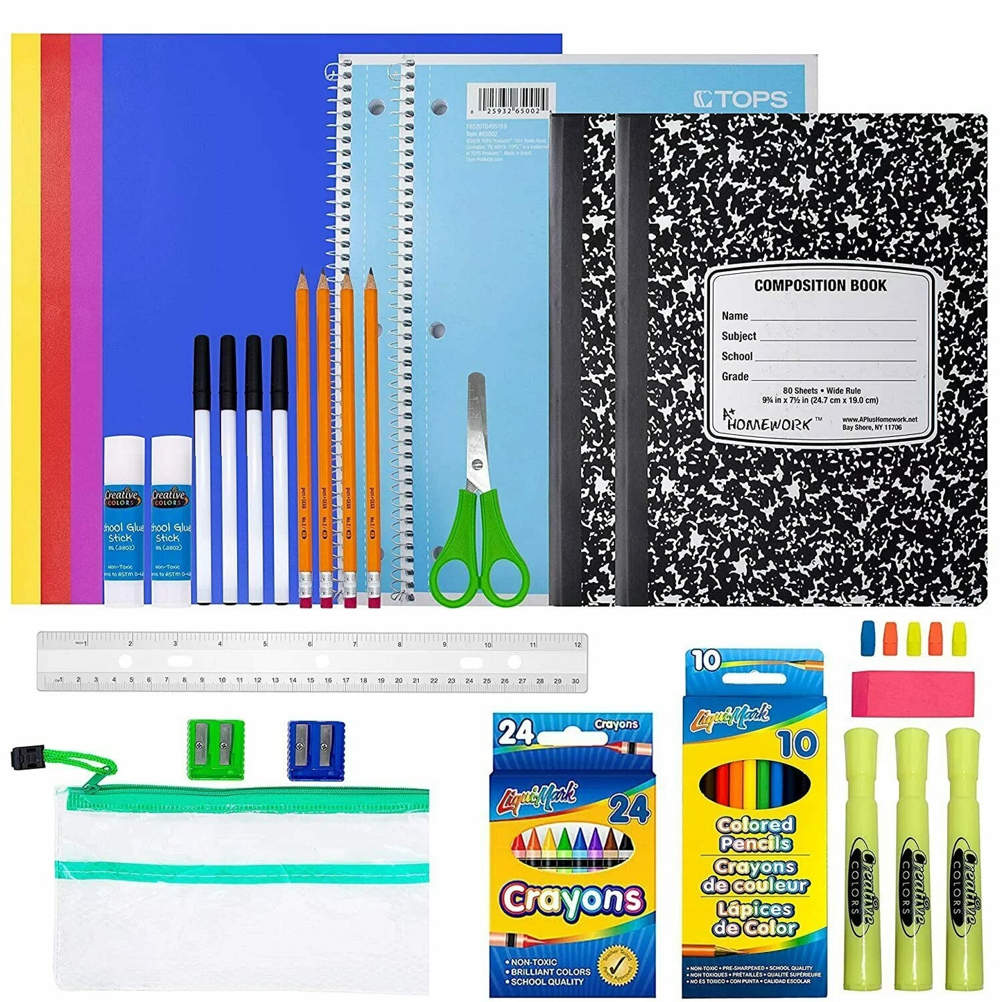 School Supplies for Kids, Back to School Supply Box, Supplies Bundle Kit