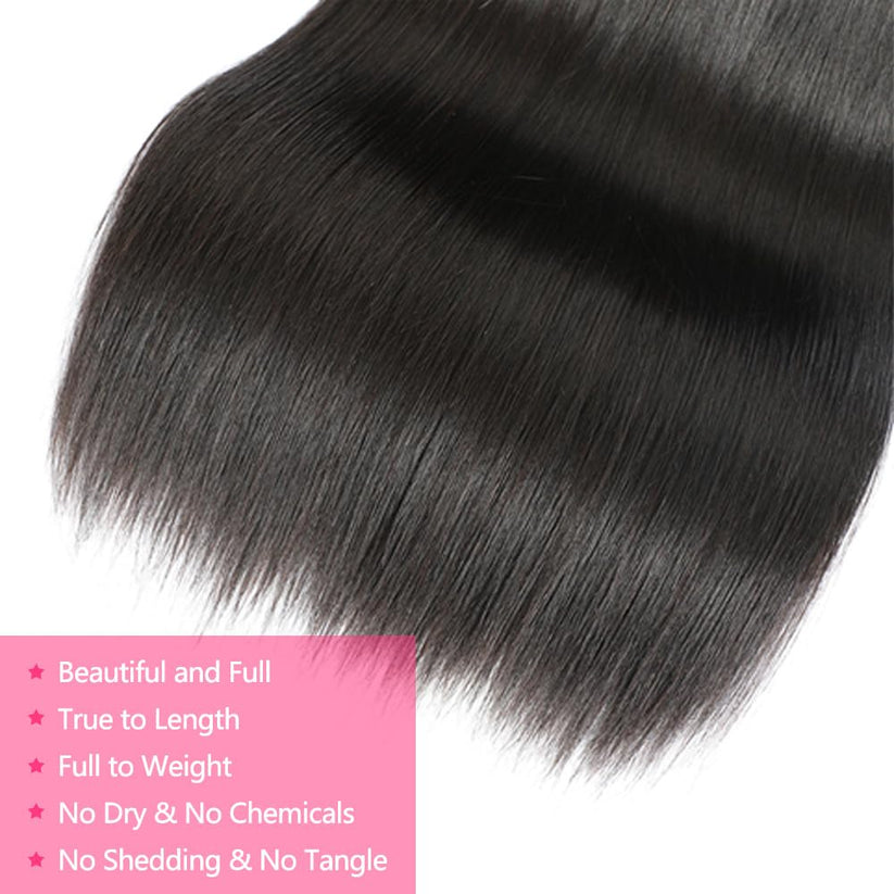10A Brazilian Straight Hair Bundles 14 Inch Human Hair Bundles 1 Singl ...