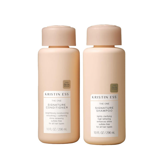Hair Signature Salon Sulfate Free Shampoo and Conditioner Set for Moisture, Frizz + Shine - Color Safe, Vegan, Paraben Free - Clarifying, Hydrating Damage Repair for Women - Pear Fragrance