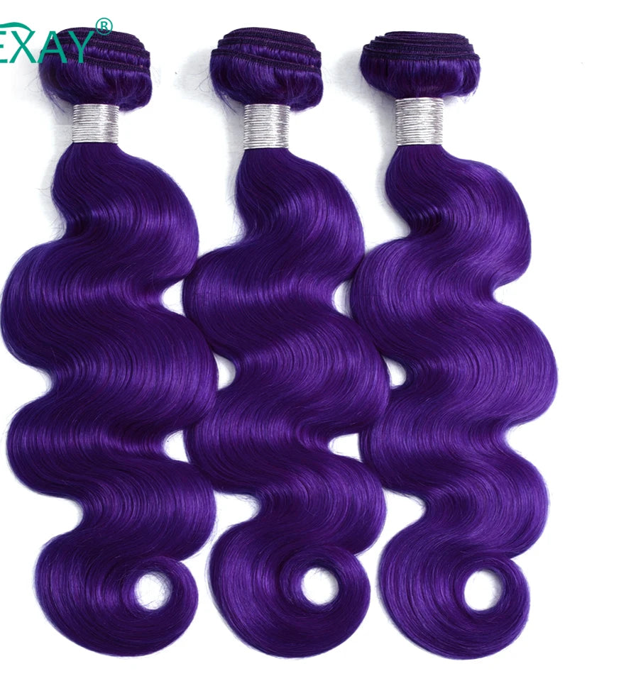 Sexy Purple Body Wave Hair Bundle Set