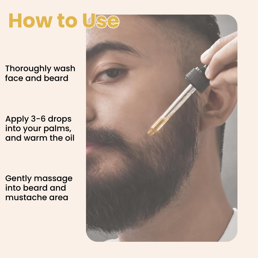 Beard Magic Growth Oil for Men, Helps Stimulate Hair Growth and Softness, Natural Oil for Bald Spots and Patchy or Thin Facial Hair, Supports a Thicker Fuller Beard, 1 Fl Oz