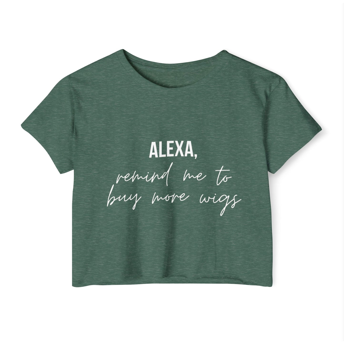 Alexa Buy Me More Wigs Women's Festival Crop Top