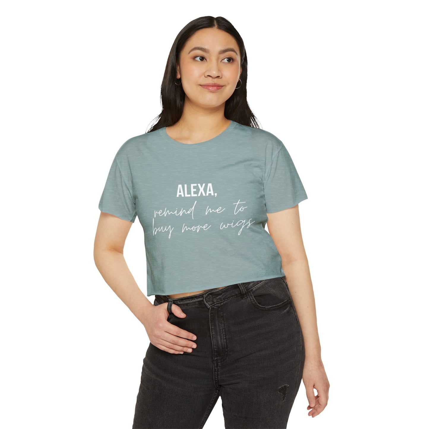 Alexa Buy Me More Wigs Women's Festival Crop Top