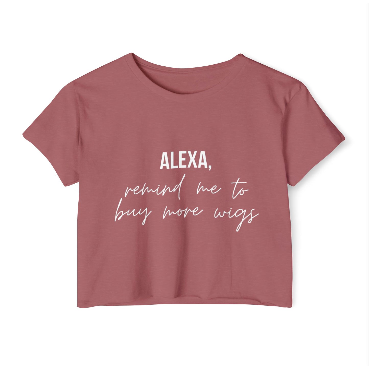 Alexa Buy Me More Wigs Women's Festival Crop Top