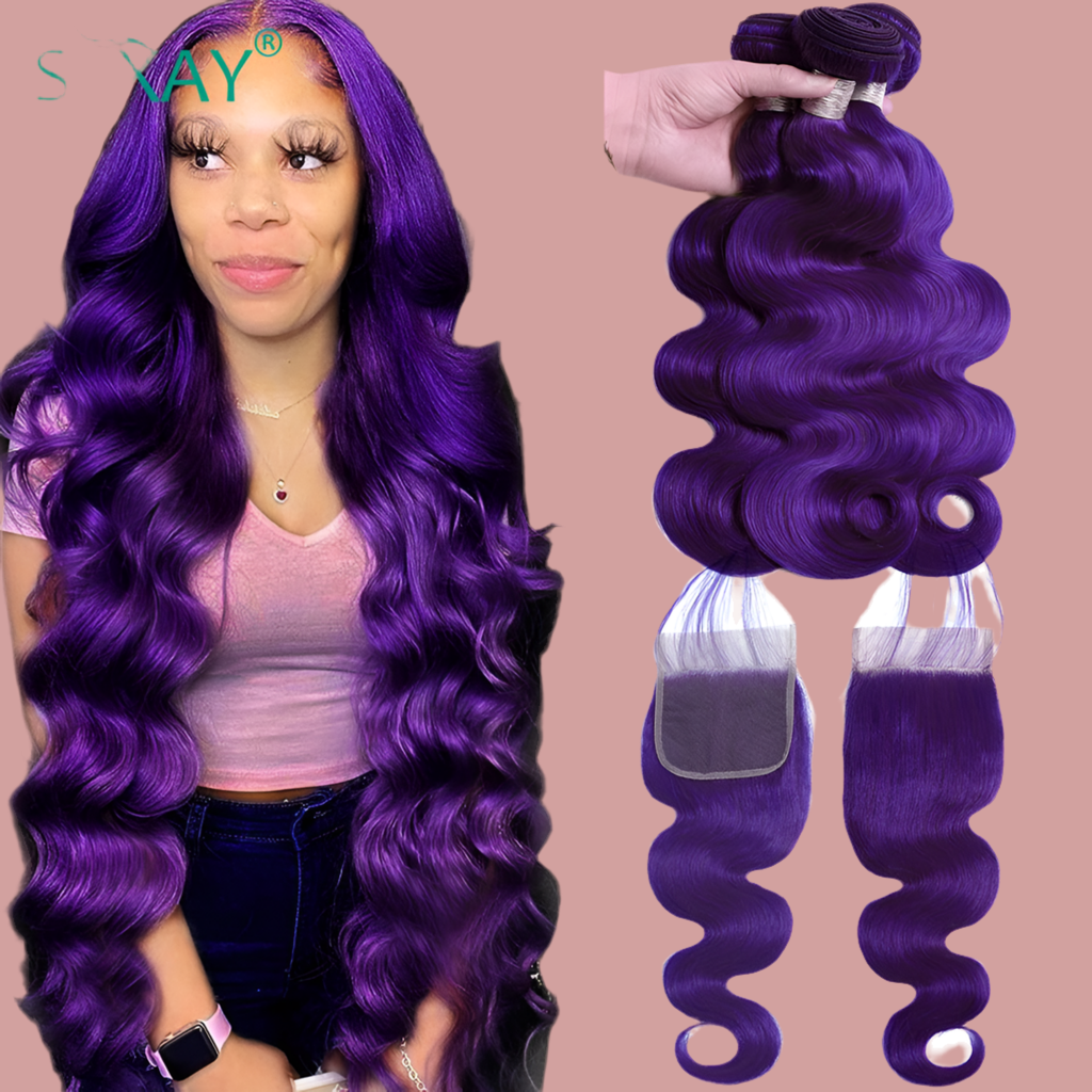 Sexy Purple Body Wave Hair Bundle Set