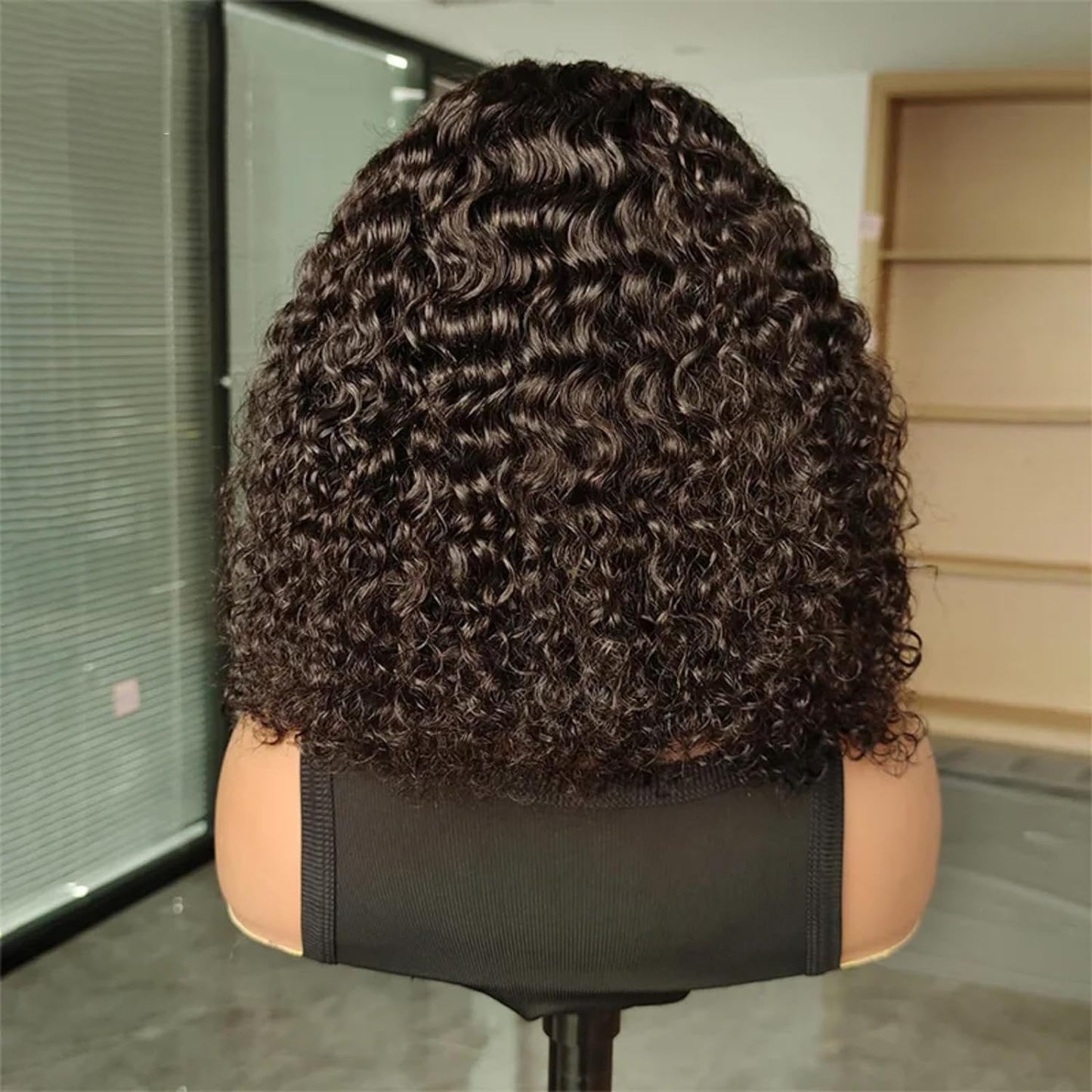 Hair Wear and Go Glueless Wigs Bob Wigs Human Hair Pre Plucked Water Wave Lace Front Wigs