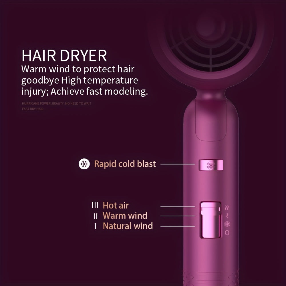 Blow Dryer, Ionic Hair Dryer With Diffuser, Foldable Handle Travel Hair Dryer, Constant Temperature Hair Care Without Damaging Hair