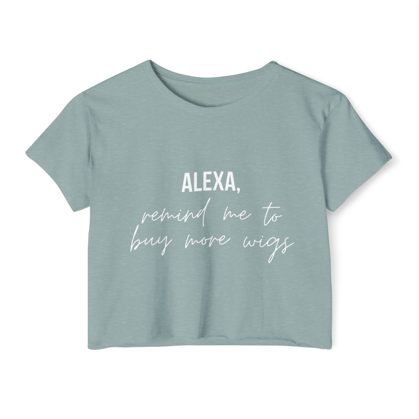 Alexa Buy Me More Wigs Women's Festival Crop Top