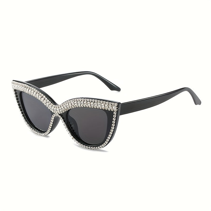 Luxury Cat Eye Fashion Sunglasses For Women Men Sparkling Rhinestone Glasses