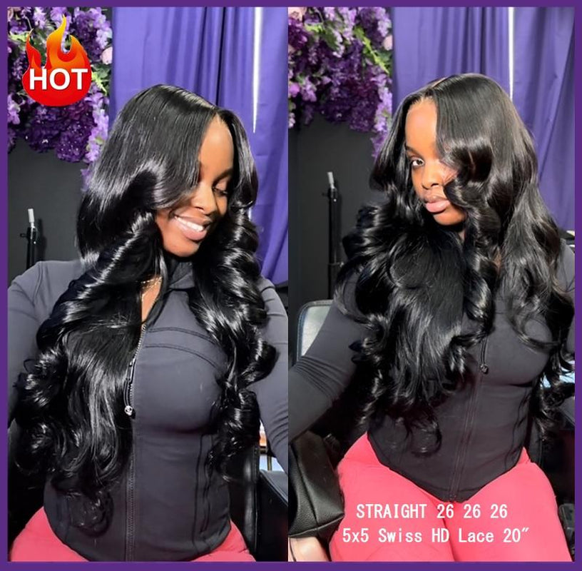 Luvme Upgraded 13A 100% VIRGIN REMI Human Hair Bundle (100+/-5G) DYE. PERM. High-End Salon Hair Super Silky Human Hair Bundles Body Wave Bundles Super Silky Straight Bundles