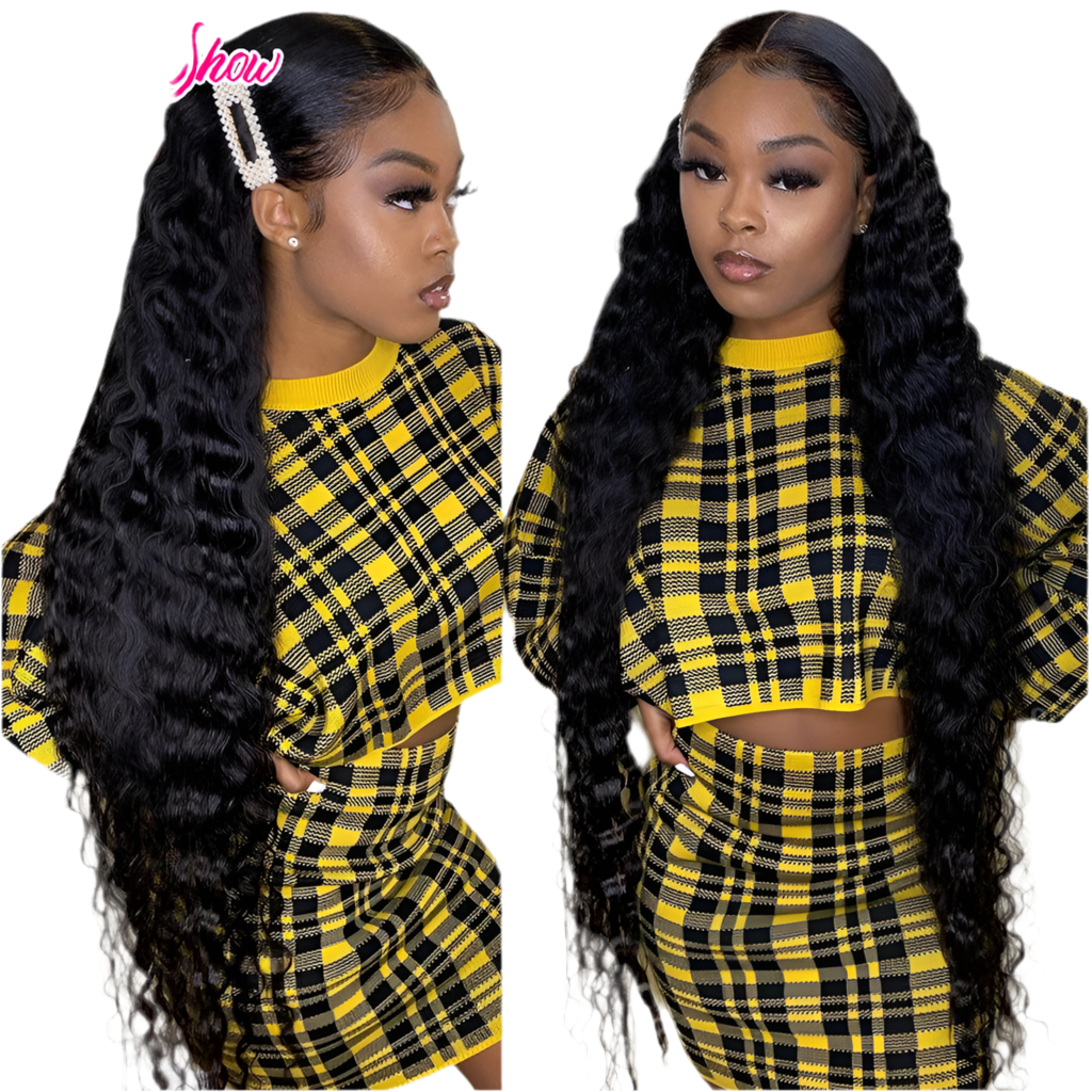 13x4 Loose Deep Wave 180% HD Lace Frontal Human Hair Wigs Pre-Plucked Brazilian