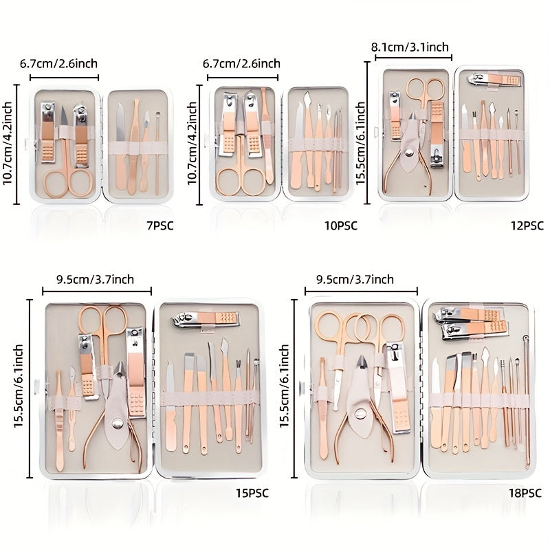 Professional 18-in-1 Stainless Steel Nail Clipper Set