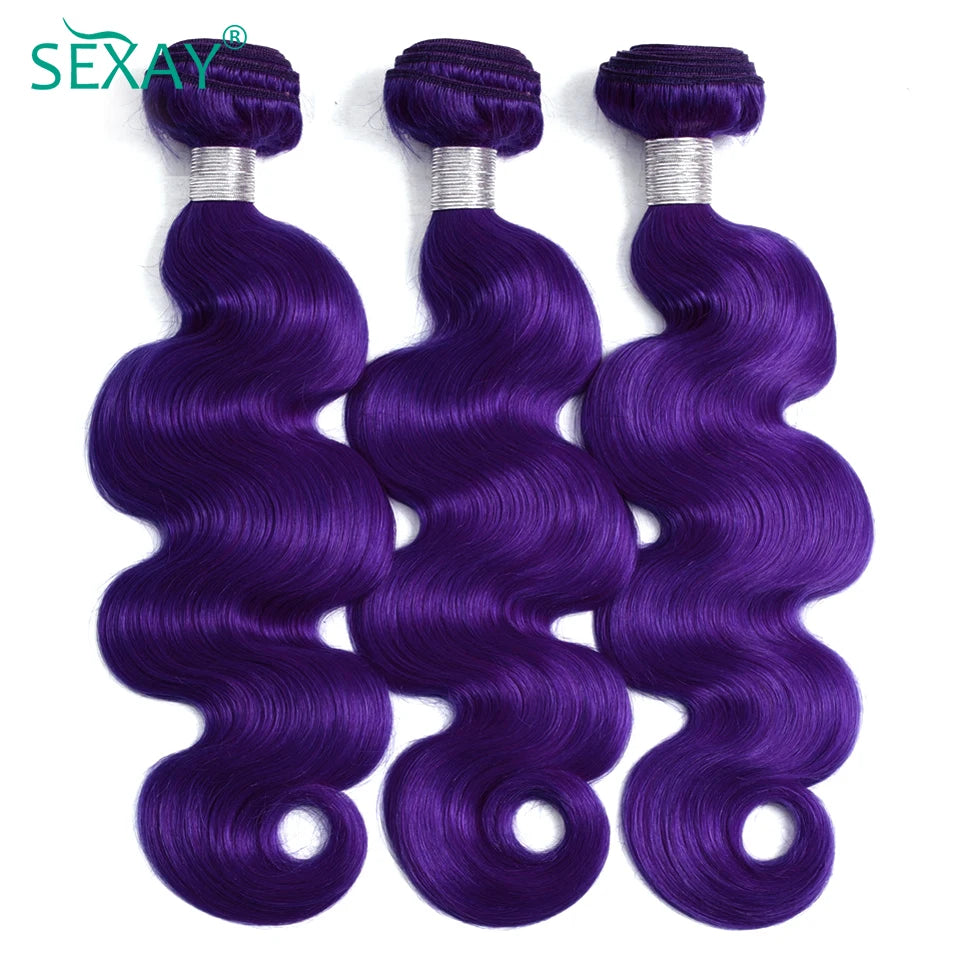 Sexy Purple Body Wave Hair Bundle Set