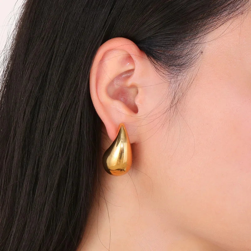 Chunky Gold Plated Dome Earrings