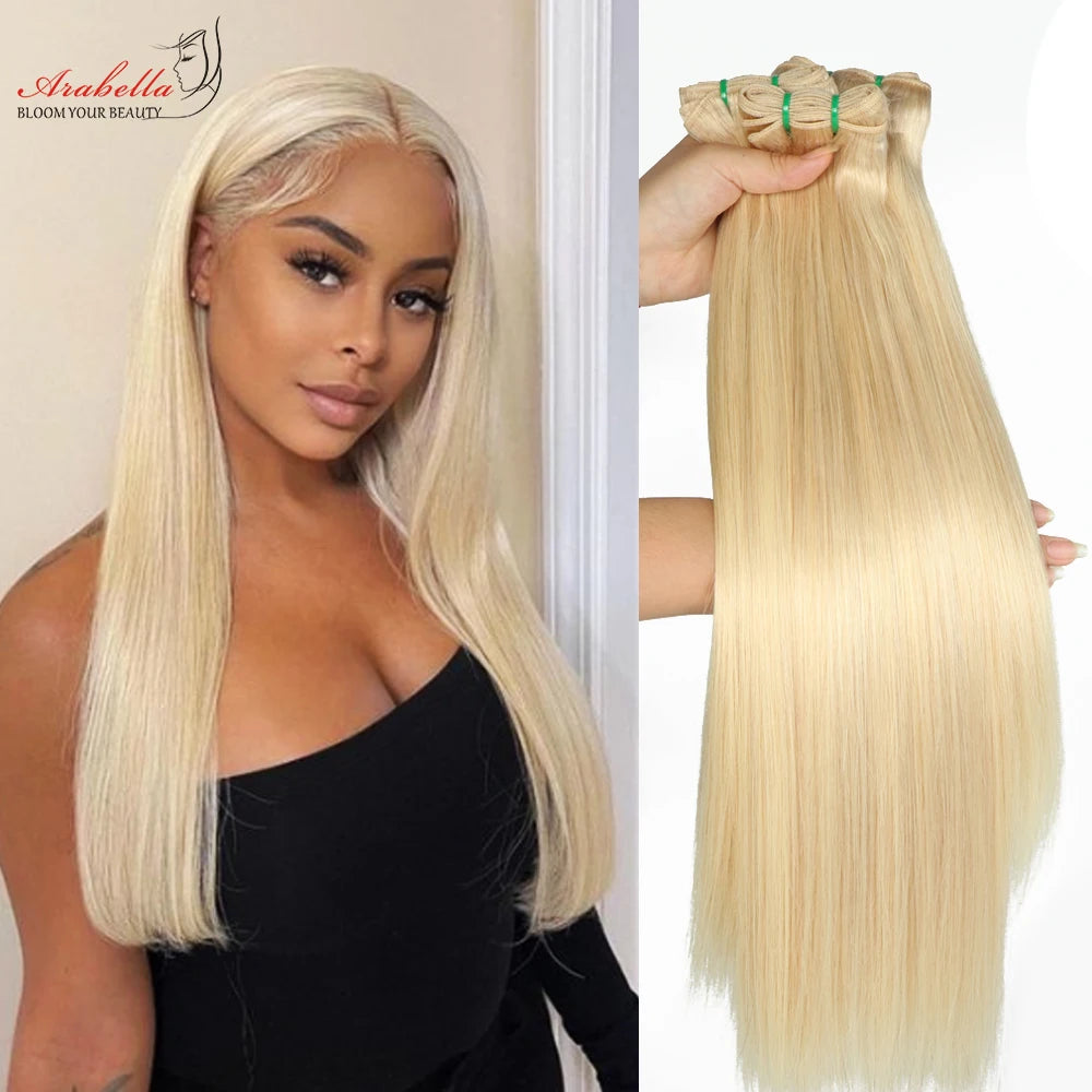 Blonde Virgin Hair Bundles - Double Drawn Weave