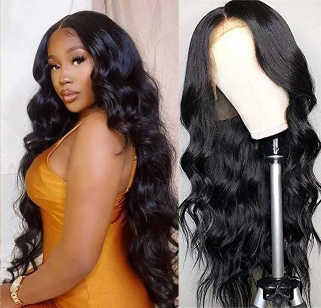 Long Wavy Lace Wigs Highlight Blonde Black Ginger Orange Synthetic Lace Wigs Glueless Natural Heat Resistant Hair Wigs Cosplay