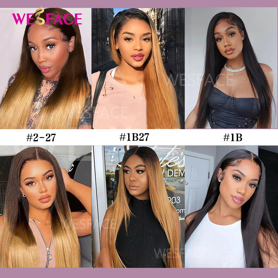 Long Straight Wigs Ombre Brown Blonde Human Hair 13×4 Lace Front Wigs For Black Women Brazilian Human Hair Wigs Remy Hair Wigs