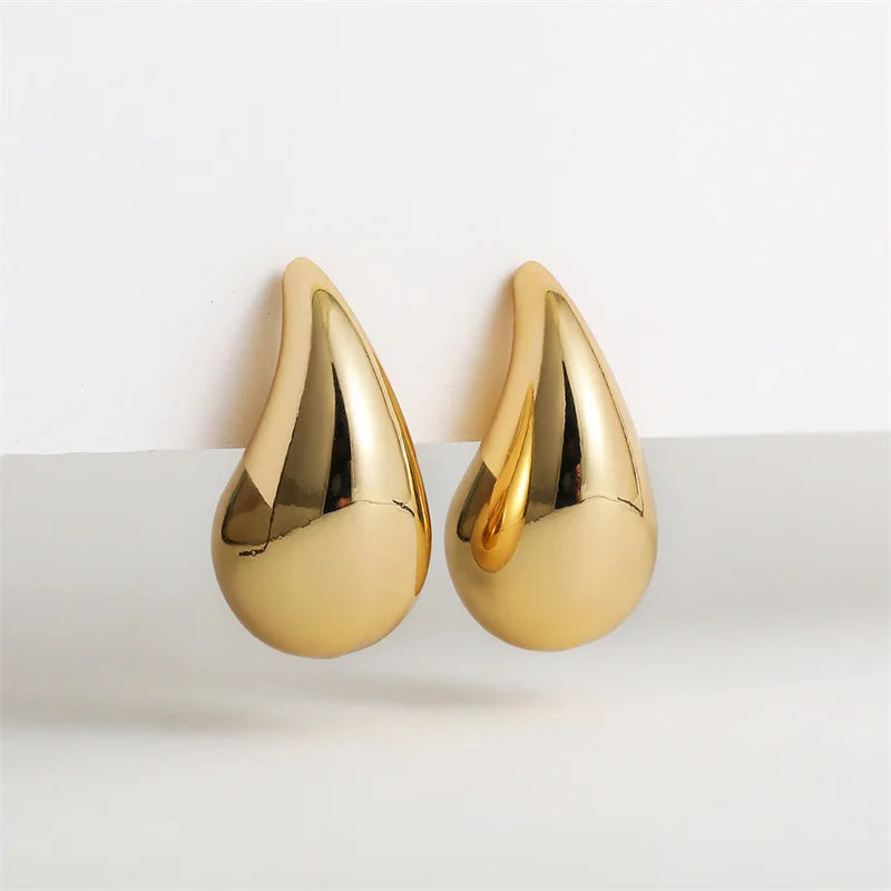 Chunky Gold Plated Dome Earrings