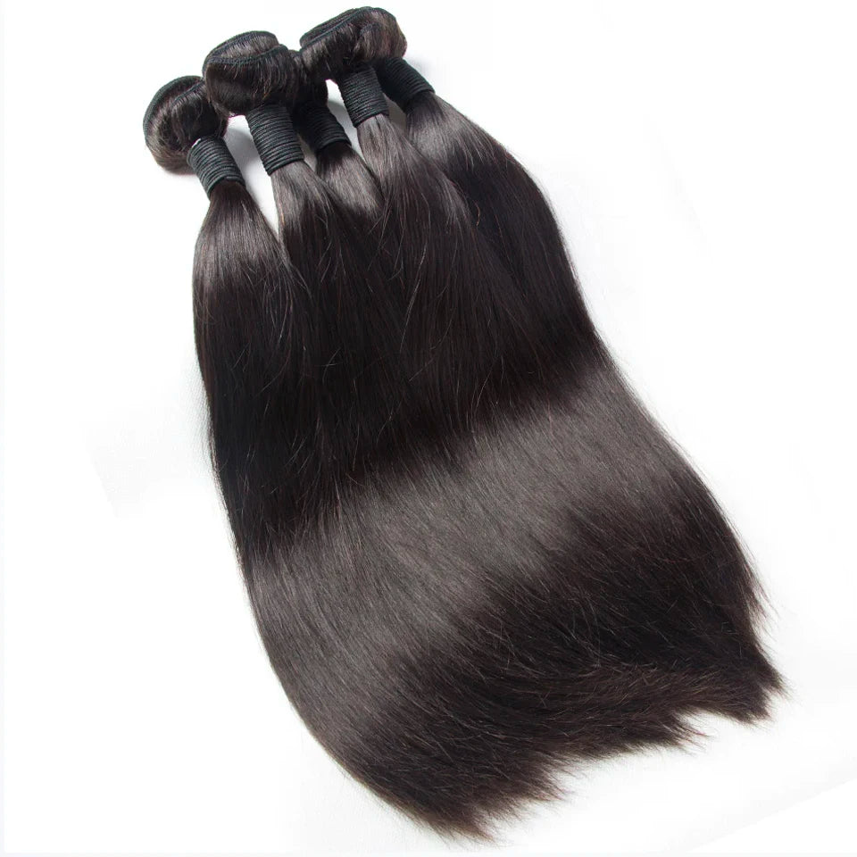 Brazilian Straight Hair Bundles with Frontal